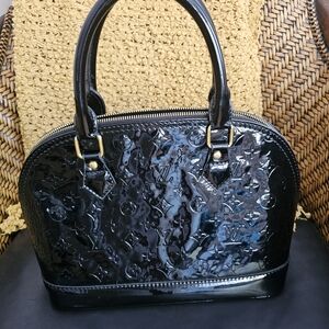 Louis Vuitton Black Patent Leather Satchel